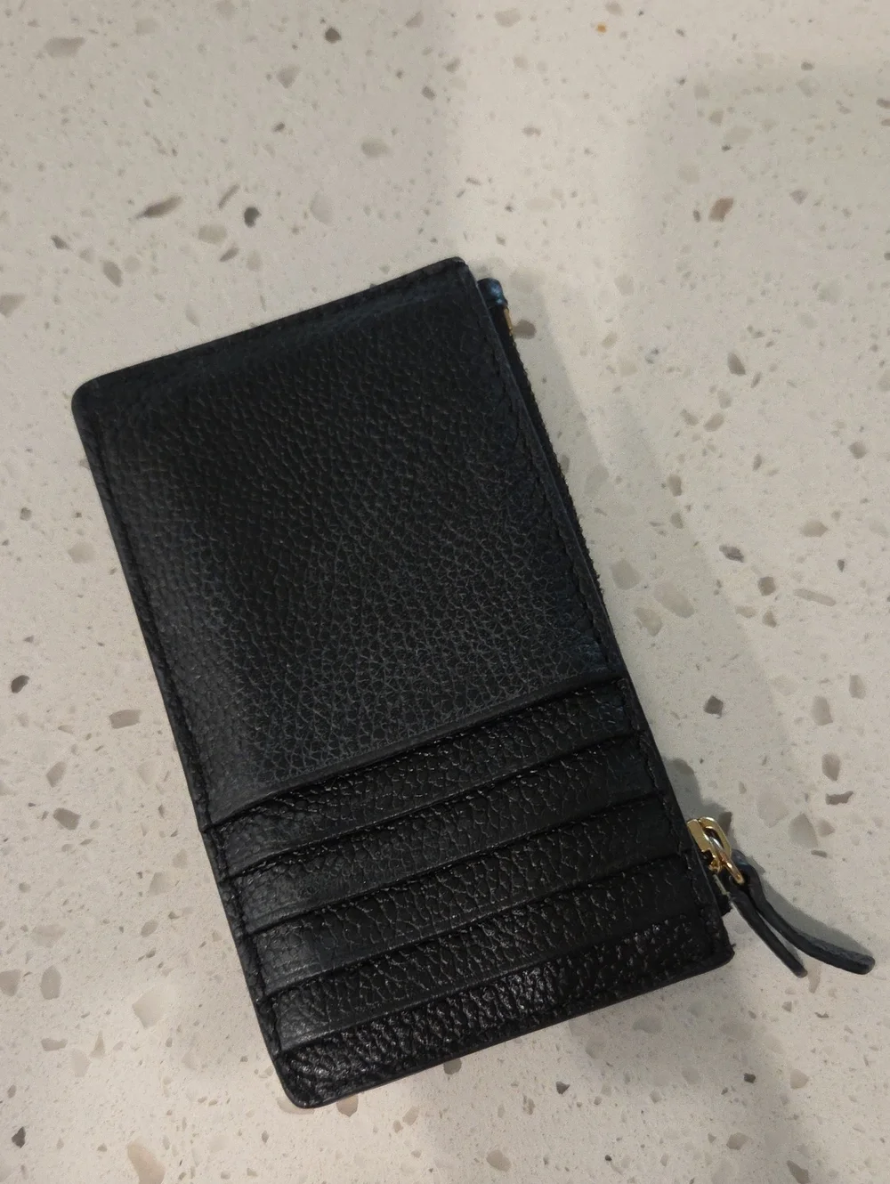 Micheal Kors Black Leather Wallet With Gold Hardware